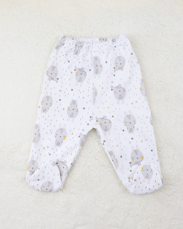 PANTALON C/PIE ESTAMPADO CONE GRIS*